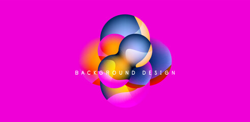 Spheres and circles abstract background, trendy colorful design. Vector Illustration For Wallpaper, Banner, Background, Card, Book Illustration, landing page