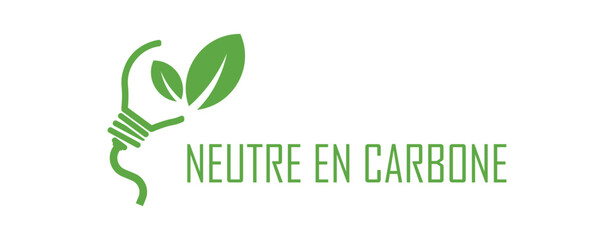 neutre en carbone text on white background. carbon neutral in french language.