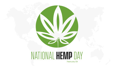 Vector illustration banner design template concept of National Hemp Day observed on February 04