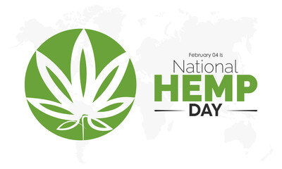 Vector illustration banner design template concept of National Hemp Day observed on February 04