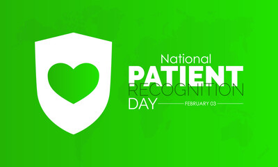 Vector illustration banner design template concept of National Patient Recognition Day observed on February 03