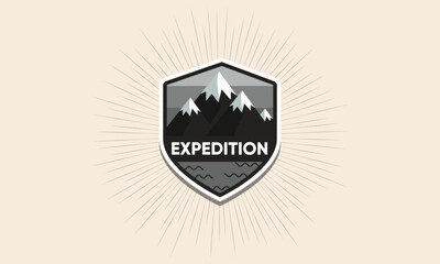 Camping, Camp Logo Or Label. Outdoor Recreation, Hiking Concept
