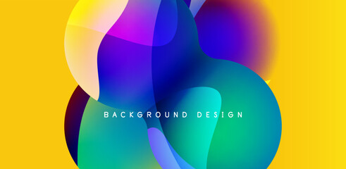 Spheres and circles abstract background, trendy colorful design. Vector Illustration For Wallpaper, Banner, Background, Card, Book Illustration, landing page