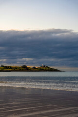 sunset over the lighthouse