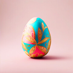 Colorful Easter Eggs generative ai paint illustration