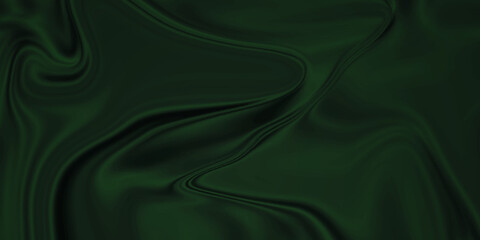 Dark green silk background . Green satin background texture . abstract background luxury cloth or liquid wave or wavy folds of grunge silk texture material or shiny soft smooth luxurious .