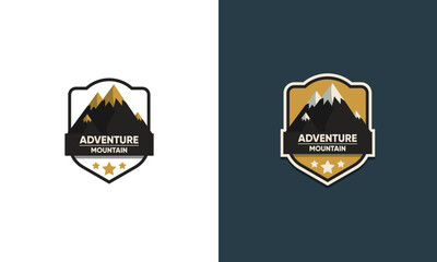 Forest, Mountain Adventure, Deer Hunter Badge Vector Design Logo, Sign, Icon Template
