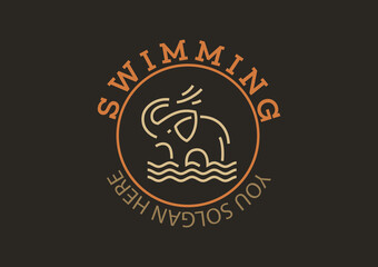 Elephant Sign Logo Emblem Vector Illustration