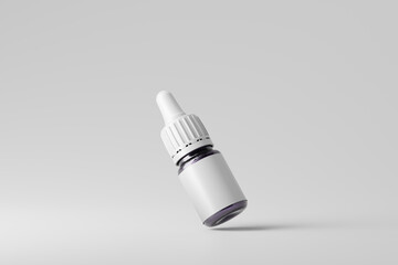 violet glass dropper bottle mockup