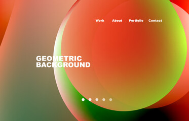 Abstract liquid background for your landing page design. Web page for website or mobile app wallpaper