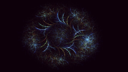 3D rendering abstract round hole light background