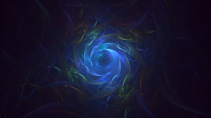 3D rendering abstract round hole light background