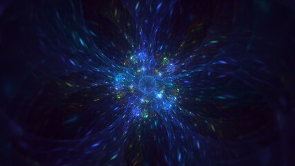 Fototapeta premium 3D rendering abstract round hole light background