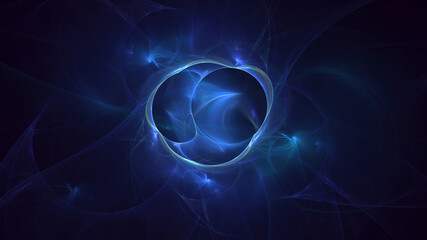 3D rendering abstract multicolor fractal light background