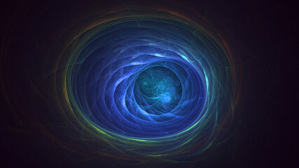 3D rendering abstract round light background