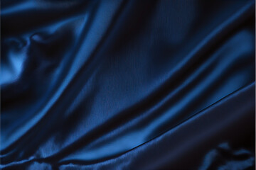 Fototapeta premium Blue silk fabric background