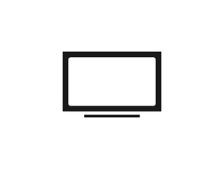 Vector tv icon set on white background, Isolated silhouettes television in flat style.