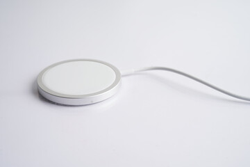 Wireless charger, magnetic charging modern equipment of mobile phone.