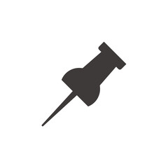 シンプルな押しピンのシルエットのアイコン