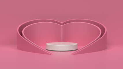 valentine's day product display in heart shaped box