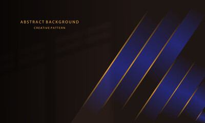 Abstract background Geometric liquid gradient of dark blue color and orange gradient with golden light on the back, for posters, banners, etc., EPS vector design copy space area 10