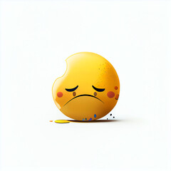 Obraz premium Sad smiley crying. generative ai