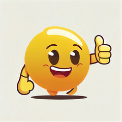 Cute smiley giving thumbs up. generative ai