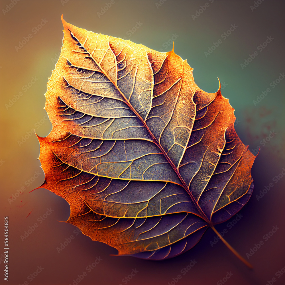 Poster beautiful abstract leaf in neon light. minimalism modern style concept. background pattern for desig
