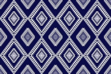 Geometric ethnic oriental traditional with triangles and elements seamless pattern. designed for background, wallpaper, clothing, wrapping, fabric, Batik, decorating, embroidery