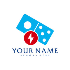 Electric Domino logo vector template, Creative Domino logo design concepts