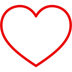 Red heart icon symbol for valentines day