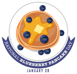 National Blueberry Pancake Day Design