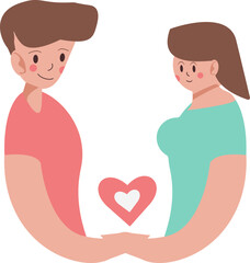 Fototapeta premium couple with heart