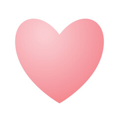 Pink heart, symbol of love. Illustration isolated on white background