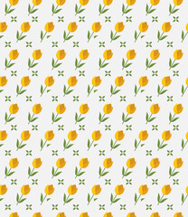 Beautiful pattern with flower background vector template. Can be used for fabric, decoration.