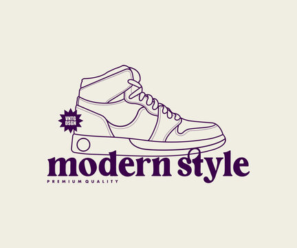 Vintage illustration of shoes t shirt design, vector graphic, typographic poster or tshirts street wear and Urban style