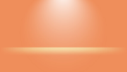 orange abstract background. blank dark scene with spotlight and lighting on floor in studio room
