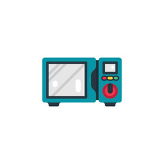 Microwave flat icons. Vector illustration. Isolated icon suitable for web, infographics, interface and apps.