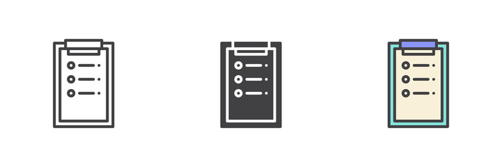 Patient card different style icon set