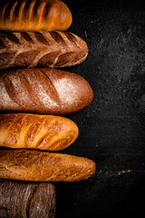 A variety of fragrant fresh bread. 