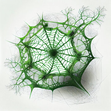 Web and net of artifactial intelligence , created with Generative AI technology.