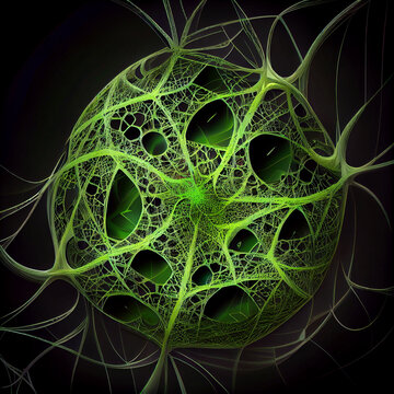 Web and net of artifactial intelligence , created with Generative AI technology.