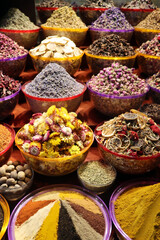 spices and tea on market