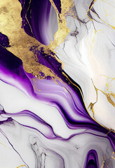 Abstract pattern formed by fusion of gold and purple