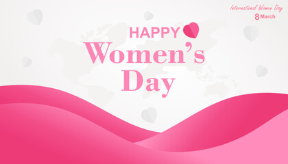 8 march happy women day flat banner template background 