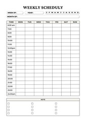 Minimalist planner pages templates Weekly Scheduly