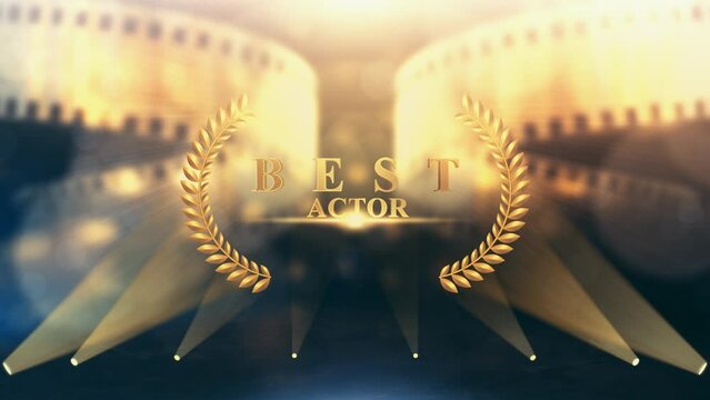 Film Awards. Best Actor. 4K, ProRes 422 HQ.