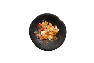 Sambal Tofu Spicy Isolated White Color
