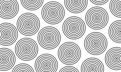 Seamless pattern background abstract with circle black and white style. Simple background.