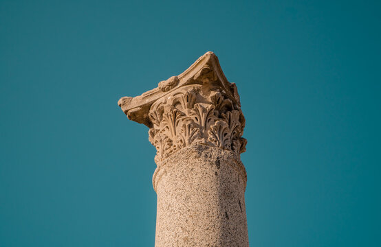 A column in the Ephesus Archaeological Park in Selcuk, Turkey